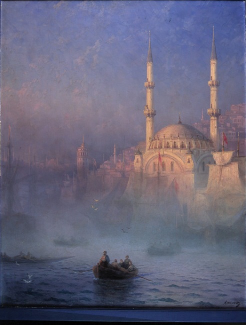 Y. Aivazovsky (1817-1900), Constantinople, la mosquée de Tophane, Huile sur toile - 115,5 x 90,5 cm, Brest, Musée des Beaux-Arts © Musée-Communauté urbaine de Brest