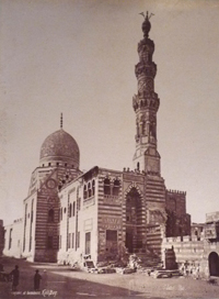 Tombeau de Qaitbay, Le Caire, cliché vers 1880, album d'Orient, arch. Abbadia - Crédit : Abbadia-Académie des sciences