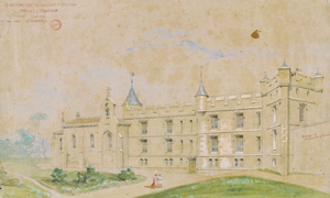Projet esquisse de Viollet-le-Duc, 19 juin 1864 - Crédit : Abbadia-Académie des sciences